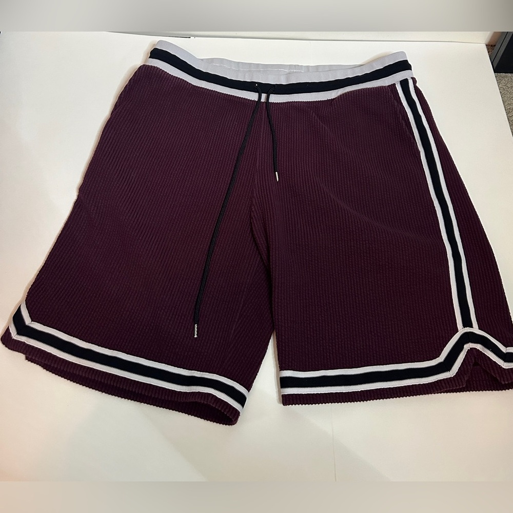 JOHN ELLIOTT CORDUROY MAROON MENS SHORTS SIZE 5